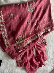 Elegant Pink Saree🥰