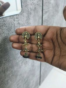 Peacock Jhumka Earrings