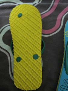 Cute Teal Flip Flops with Floral Print