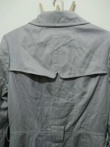 Taupe brownish grey double breasted Trench coat