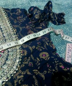Beautiful Navy blue Anarkali set