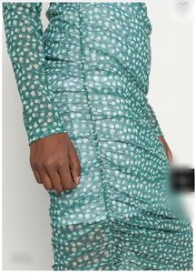 Chic Floral Print Mesh Dress