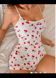 Cute Cherry Print Summer Romper