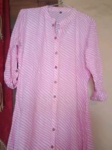 Pink Striped Kurta