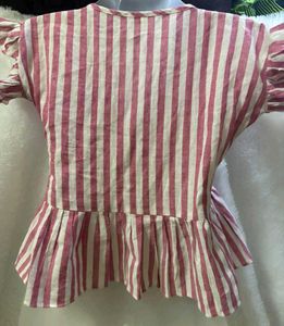 Striped Peplum Top