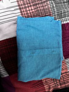 Blue Linen Button-Down Shirt
