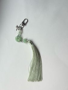 Jade Dragonly Keychain with Tassel