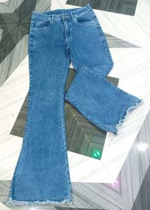 Korean Bootcut Jeans And Cute T Shirt