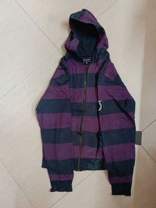 Striped Zip-Up Hoodie