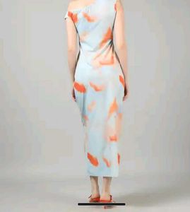 Trendy Abstract Print One-Shoulder Dress