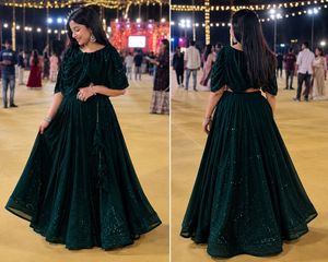Stunning Emerald Green Embellished Gown