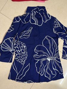 Blue Floral Print Shirt