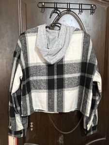 Plaid Hooded Crop Top