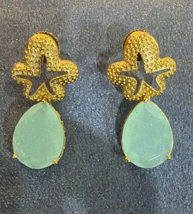 Elegant Gold Star & Teardrop Earrings