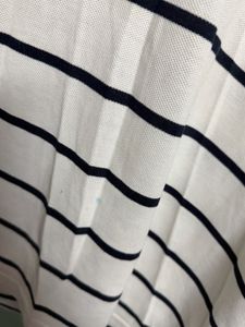 Men’s Navy &amp; White Striped Polo T-Shirt