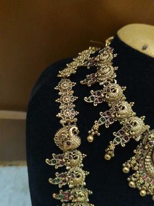 antique matt finish combo jewellery set