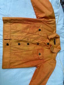 Orange Denim Jacket