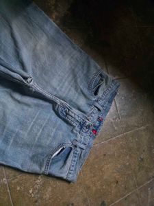 Mens 2000s denim flared jeans