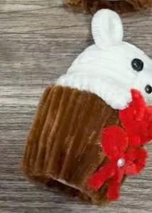 cute doll and flower in handmade