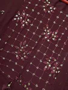 Maroon Embellished Anarkali Kurti