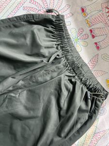 Burger Bae dark olive green Parachute Pants