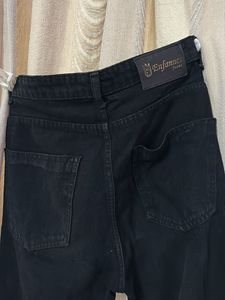 Black High-Waisted Wide Leg Jeans