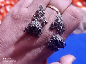 GA Beautiful Black Metal Earring With Tana