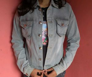 Stylish Grey Denim Jacket