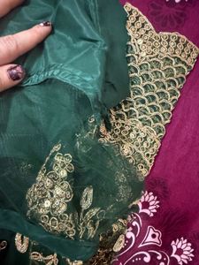 Green Embellished Blouse