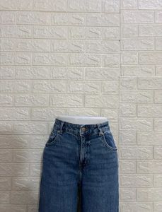 h&amp;m Classic Blue baggy Wide Leg Jeans