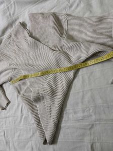 Ribbed Wrap Top Sweater