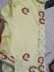Handwork Saree With Stiched blouse