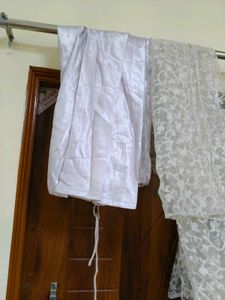 Beautiful White braso frock chudidar dupatta