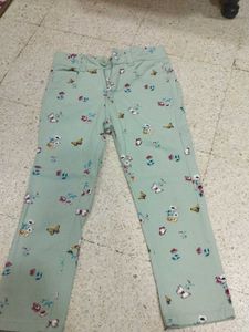 Cute Floral Butterfly Print Pants