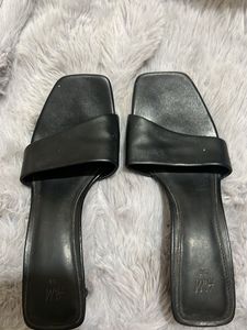 H&amp;M Black Square Toe Heels