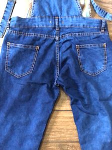 Pearl Studded Denim Dungree