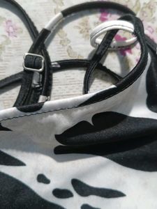 Cow Print Halter Neck Top