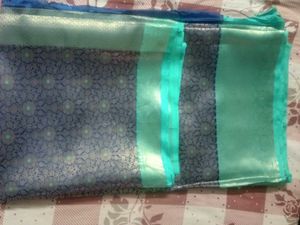 Elegant Purple &amp; Green Silk Saree