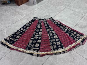 Boho Chic Printed Lehenga Skirt