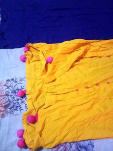Two Ethnic Kurtas - Blue &amp; Yellow