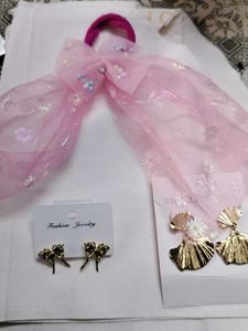 Gold Ginkgo Leaf Dangle Earrings pink broach free