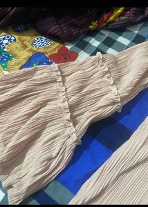 Pleated Bell Sleeve Top