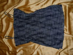 Chic Black Striped Short kurti
