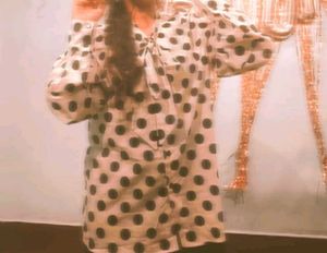 Polka Dot Tie Neck Top
