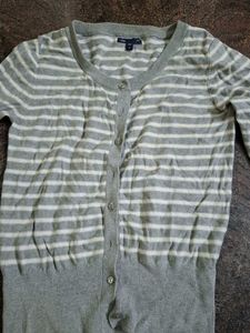 GAP Striped Knit Cardigan