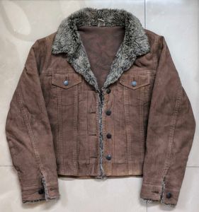 Vintage Corduroy Fur Jacket