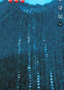 Green Blue mix color Cable Knit Sweater