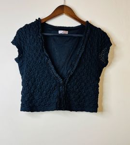 Textured Black Top
