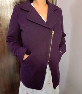 Pure Wool Solid Coat HONEY BY PANTALOONS