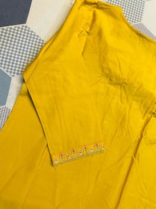 Purchase from shoppers stop Embroidered Mustard Ku